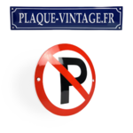 panneau parking interdit émaillé