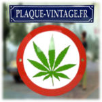 panneau émaillé drogue interdite