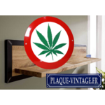 plaque émaillée cannabis interdit