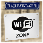 plaque émaillé zone wifi