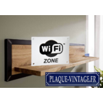 plaque émaillée de porte zone wifi