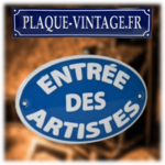 plaque émaillée entrée des artistes