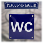 plaque émaillée porte wc