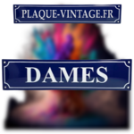plaque émaillée de porte dames