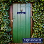 plaque émaillée de porte femmes