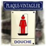 plaque émaillée douche