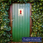 plaque émaillée de porte douche