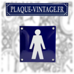 plaque émaillée de porte pictogramme homme
