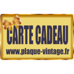 carte cadeau plaque vintage