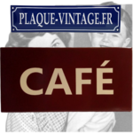 plaque émaillée enseigne café
