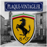 plaque émaillée logo ferrari blason