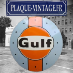 plaque émaillée gulf