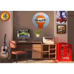 plaque émaillé Gulf logo