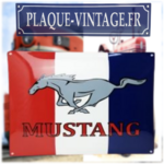 plaque émaillée ford mustang 50x40cm