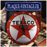 horloge émaillée logo texaco