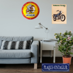 horloge émaillée Michelin moto