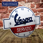 horloge émaillée Vespa service logo