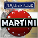 horloge émaillée Martini apéritif
