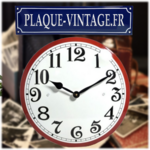 horloge émaillée vintage
