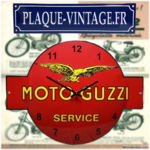 horloge émaillée moto guzzi