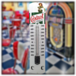 thermomètre émaillé Castrol 65cm
