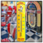 thermomètre émaillé pneus Hutchinson 65cm
