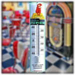 thermomètre émaillé chocolat pupier 65cm