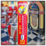 thermomètre émaillé Coca-cola boy 65cm
