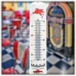 thermomètre émaillé Mobiloil