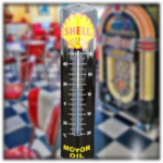 thermomètre émaillé shell motor oil
