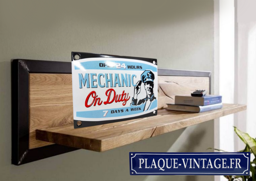 Plaque Décorative Vintage Garage – Métal – Style Mécanique – Neuve