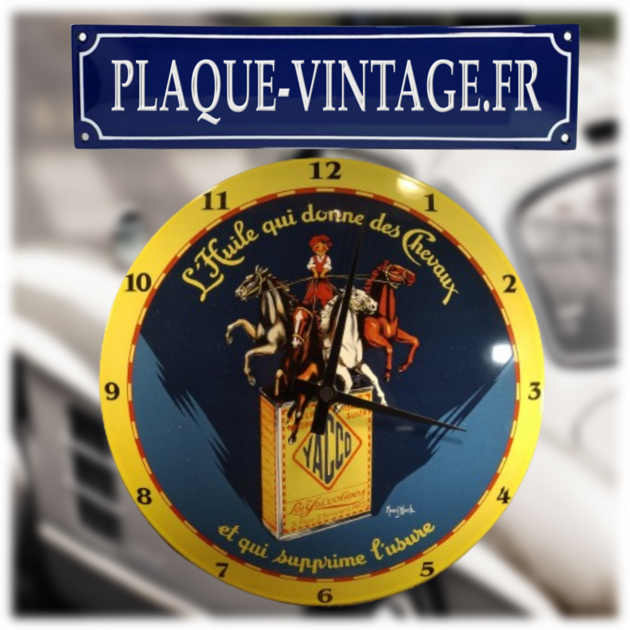 Plaque émaillée HUILES YACCO Marcel Doret aviation garage automobile enamel sign