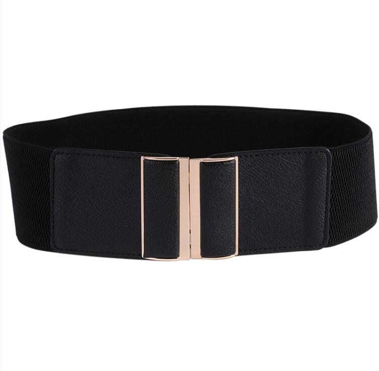 Ceinture femme large élastique taille noire