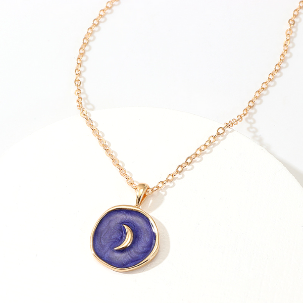 collier pendentif lune étoile rose bijou fantaisie doré pas cher la selection parisienne 5