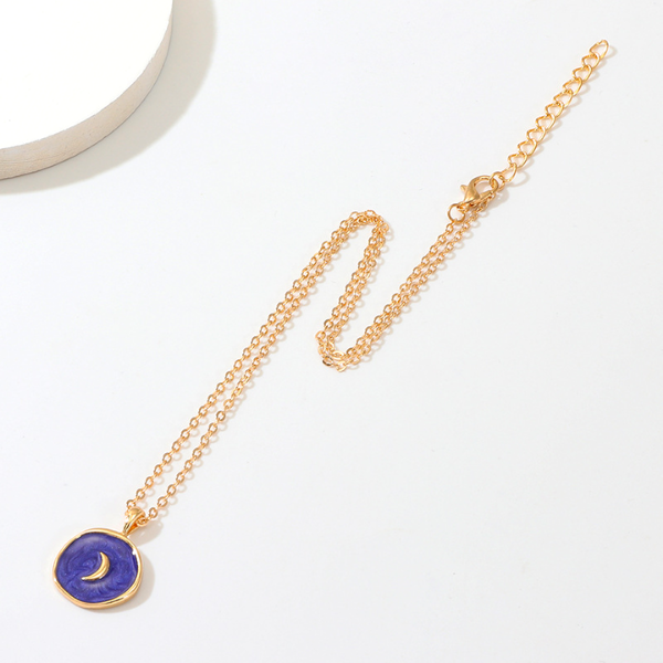 collier pendentif lune étoile rose bijou fantaisie doré pas cher la selection parisienne 11