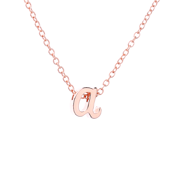 collier initiale lettre or rose bijou fantaisie cadeau femme