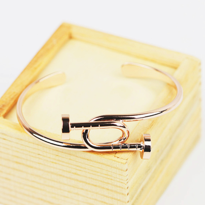 jonc bracelet ouvert or rose chic bijoux fantaisie femme petit prix 3