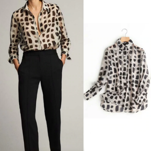 Chemisier imprimé vache fluide mousseline de soie femme automne 2020 la selection parisienne