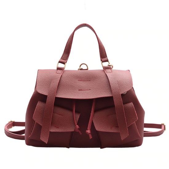 sac à main dos bandoulière imitation cuir haut de gamme la selection parisienne bordeau
