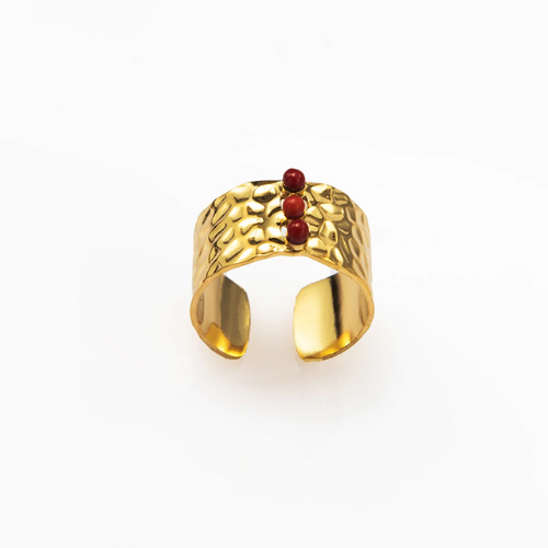 bague dorée ajustable redimensionnable acier inoxydable bijou femme chic bohème la selection parisienne pas cher 2