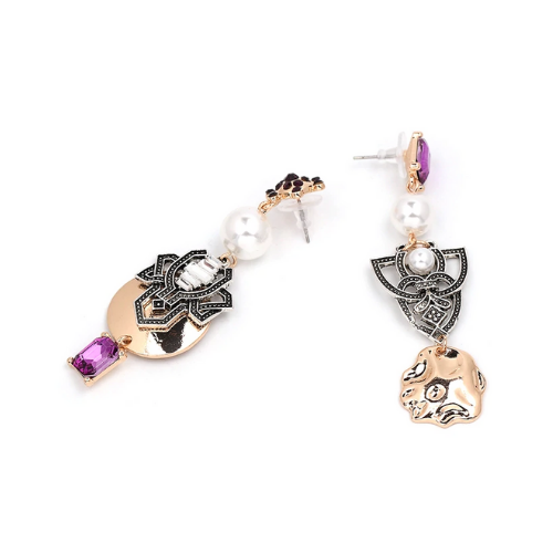 boucles doreilles pendantes multicolores montmartre chic soirée femme 2