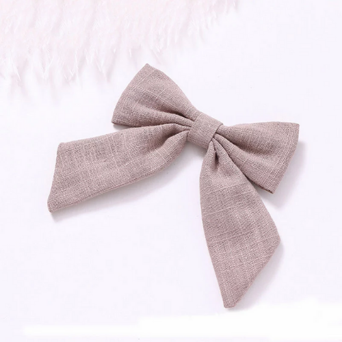 barrette noeud rose unie accessoire cheveux tendance parisienne