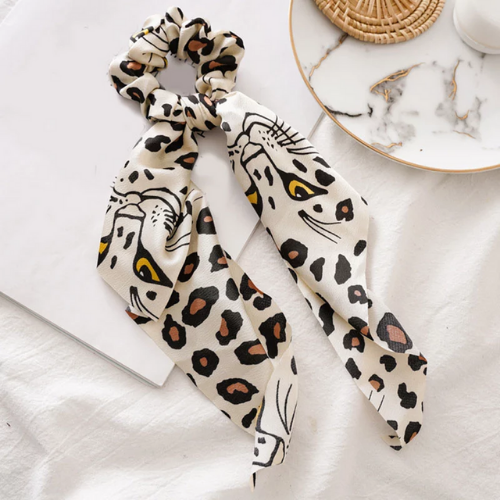 chouchou foulard foulchie imprimé léopard accessoire cheveux tendance 9