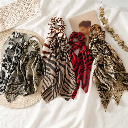chouchou foulard foulchie imprimé léopard accessoire cheveux tendance