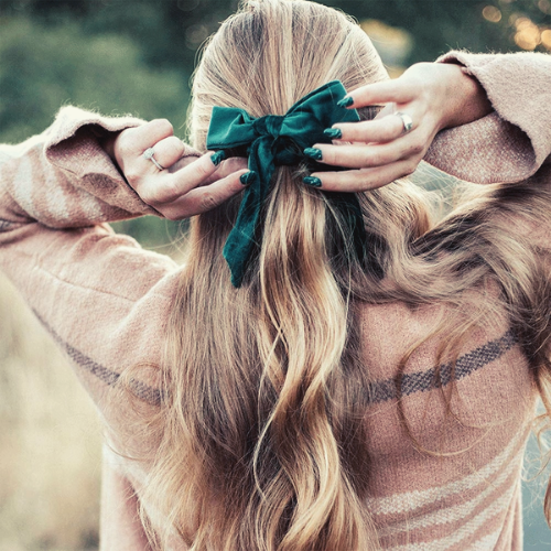 chouchie chouchou foulard noeud velours cotelé coloré accessoire cheveux tendance original paris femme