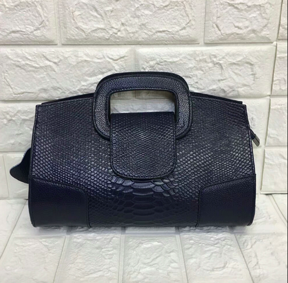 sac à main noir cuir véritable rock bastille
