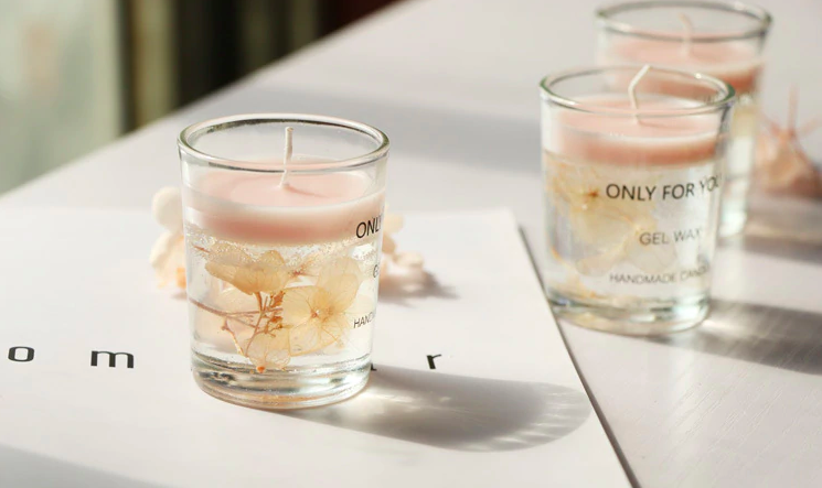 cire de soja parfumée fleur séchée5