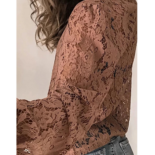 blouse dentelle vieux rose femme vêtements boutique paris