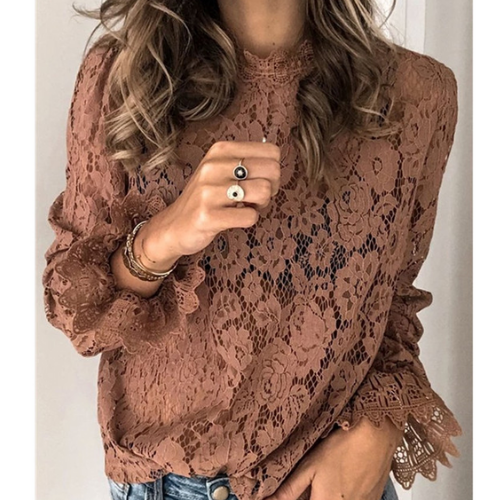 blouse dentelle vieux rose femme paris