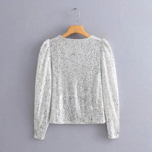 haut à paillettes blouse strass femme tendance mode fêtes soirée